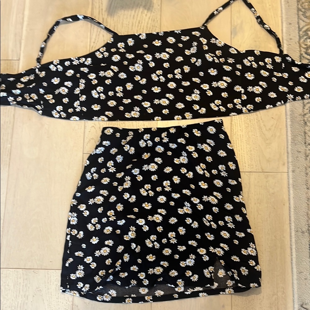 Hollister Black Floral Top